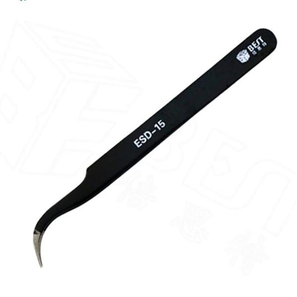 BEST BST-ESD-15 Hot Sale High Quality Stainless Steel Curved Tweezer