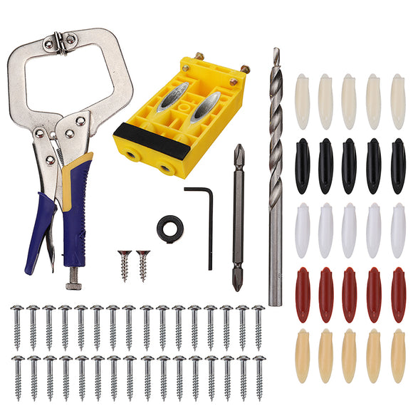 Oblique Hole Locator Kit Woodworking Puncher Electric Drill Positioning Tool Pocket Hole Jig