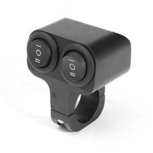 12V Dual Motorcycle 7/8inch 22mm Handlebar Light On Off Button Switch Alloy