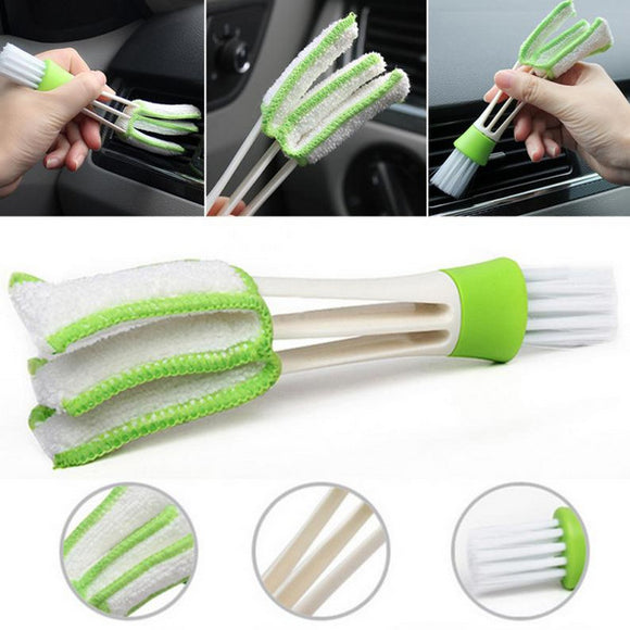 Multi-function Double Head Dust Cleaning Brush Shutter Window Blinds Car Air Conditioning Vent Clean