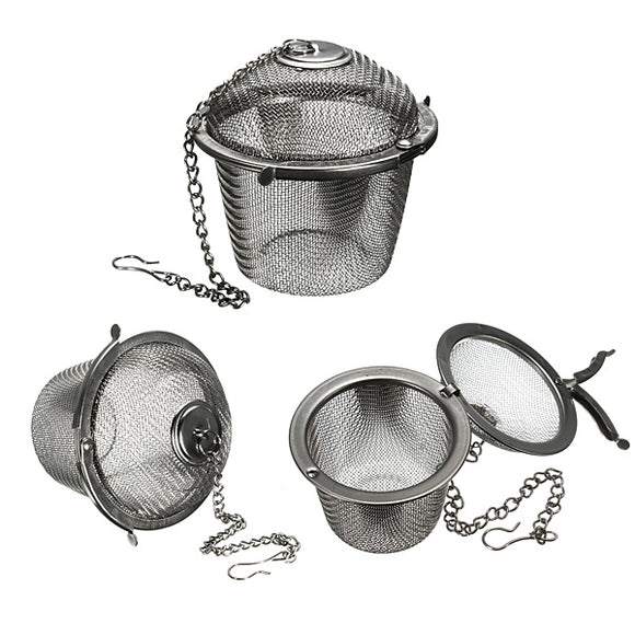 Stainless Steel Spice Tea filter Herbs Locking Infuser Mesh Ball