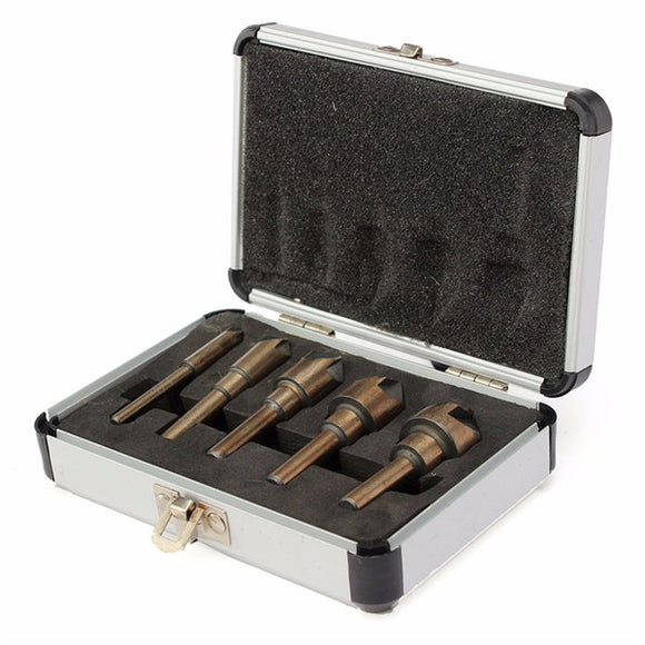 5pcs Industrial Countersink Tool Bit Set 82 Degree Drill Bit Wood Working Chamfer