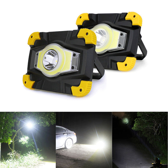 Portable USB COB LED Camping Lantern Lamp Outdoor Work Light Spotlight 4 Modes