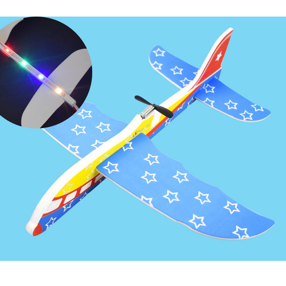 Electric EPP Hand Throwing Foam Aircraft Rotary Airplane Model Plane Toy with LED Light
