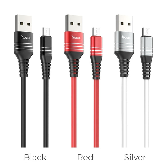 Hoco U46 Micro USB Silicone TPE 1m Data Sync Charging Cable Wire Cord for Samsung Xiaomi