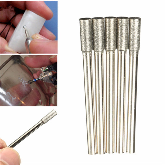 5pcs 3mm Shank Diamond Rotary Burr File for Dremel