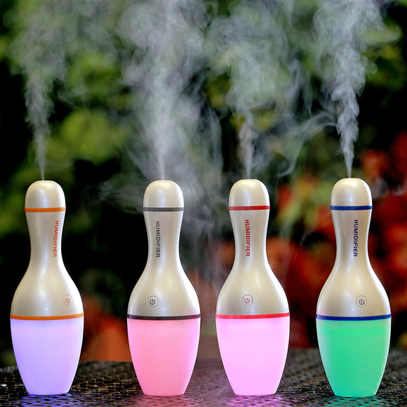 Bowling Bottle Humidifier Aromatherapy Air Purifier with Night Light for Car Home Office Camping