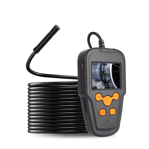 8mm 2.4 HD Screen Industrial Borescope IP68 Waterproof Camera LED Pipe Inspection with 2/5/10M Hard Cable
