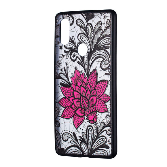 Enkay Emboss Lace Flower Shockproof PC TPU Back Cover Protective Case for Xiaomi Mi8 SE