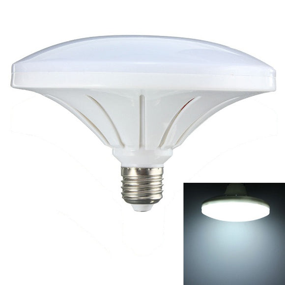 E27 24W 48 SMD 5730 LED Cool White Saucer Globe Light Lamp Bulb AC220V