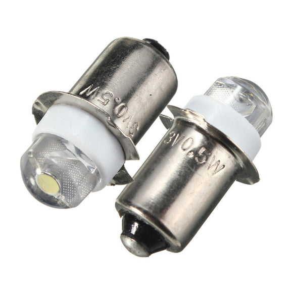 2PCS P13.5S LED Flashlight Replacement Bulb 0.5W 100LM Torch Work Light Lamp DC 3V Pure White