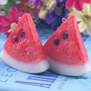 2PCS Watermelon Simulated Food Pendants Color Random