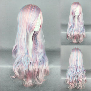 Color Gradients Romantic High-Temperature Resistance Synthetic Hair Wig Cosplay Costume