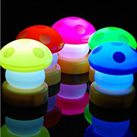 LED Colorful Mushroom Press Down Touch Lamp Night Light