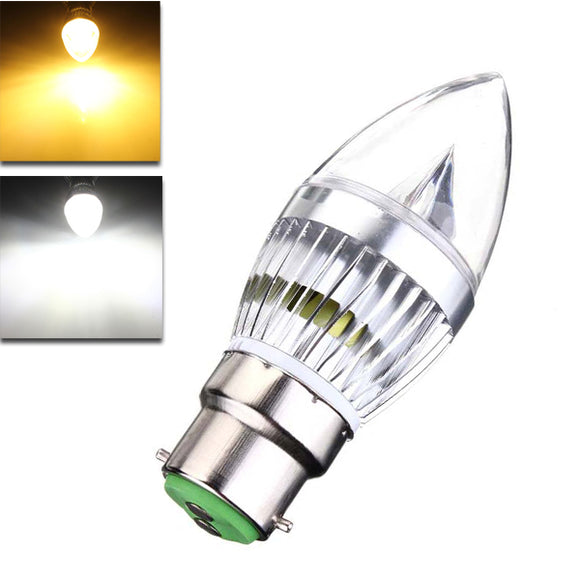 E27 E14 B22 E12 6W LED Chandelier Candle Light Bulb 85-265V