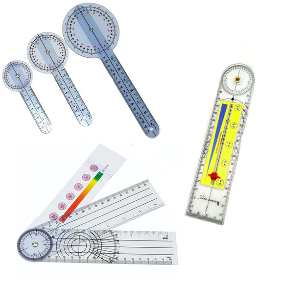 Body Building PVC Protractor Medical Goniometer Angle Ruler For Joint Bend Measure Fitness Equipment