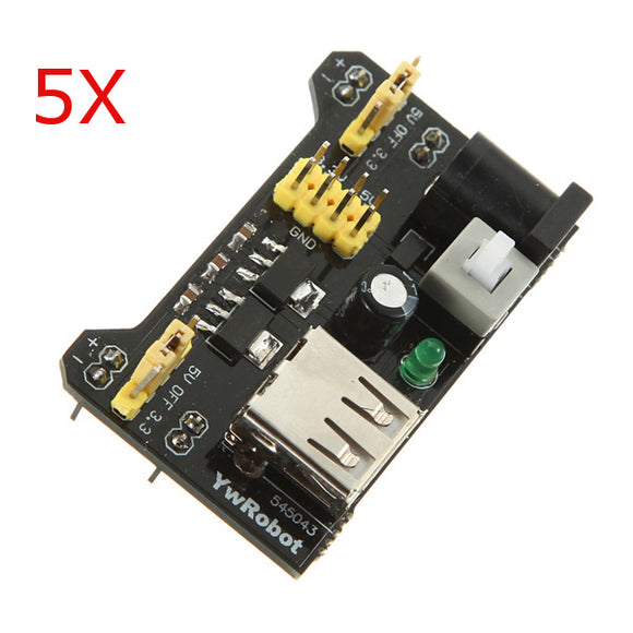 5Pcs MB102 Breadboard Module Adapter Shield 3.3V/5V For Arduino Board