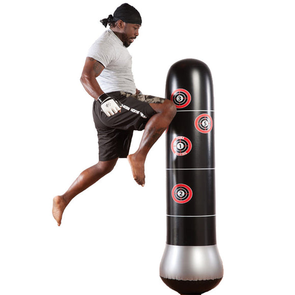 KALOAD 1.5m/59inch Punching Bag Inflatable Sandbag Free-Stand Tumbler Training Fitness  Sandbag