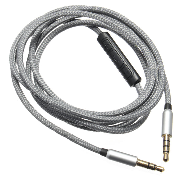 1.2M/1.5M 3.5mm Audio Headphone Cable With Mic For Skullcandy Crusher AVIATOR 2.0