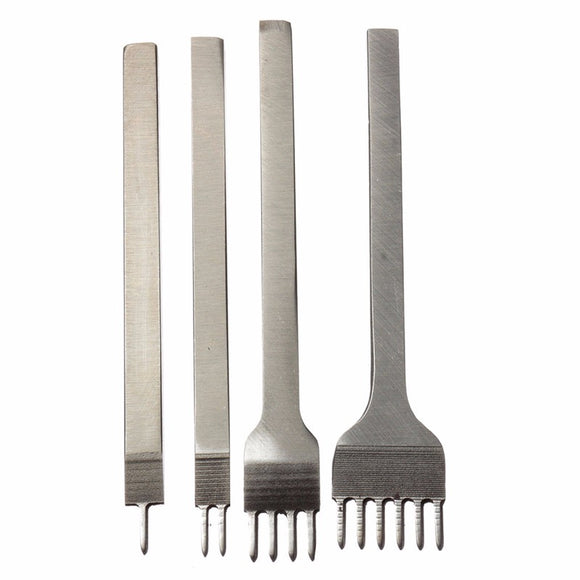 3/4/5/6mm Leather Craft Pricking Iron Diamond Stitching Chisel Hole Punch Tools