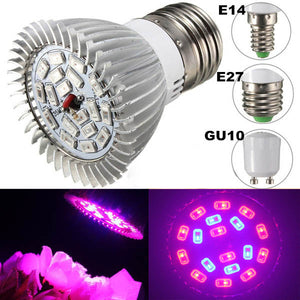 4W E27 E14 GU10 12 Red 6 Blue LED Grow Light Plant Lamp Garden Greenhouse Plant Seedling Light