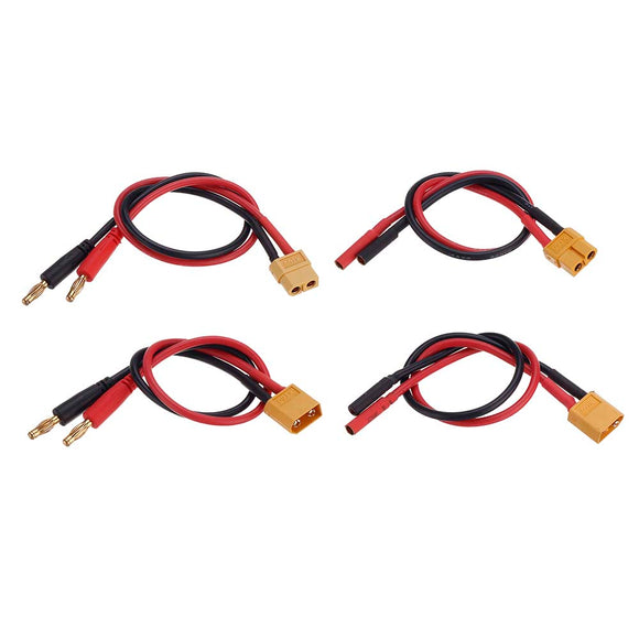25cm 14AWG 4.0mm Banana Male Female Plug to XT60 Male Female Plug Cable for RC Model