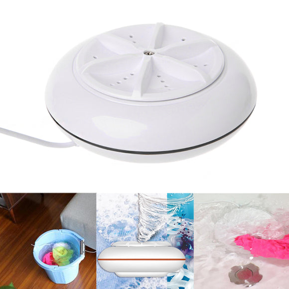 USB Mini Wash Machine Portable Ultrasonic Turbine Travel Home Laundry Cleaner Equipment