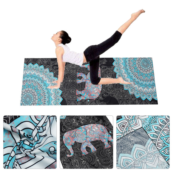 183*63cm Yoga Mats Microfiber Printing Outdoor Indoor Sports Fitness Yoga Mat