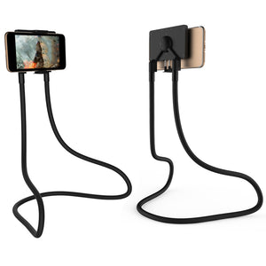 BIKIGHT Black 360 Rotating Flexible 4.5 - 6" Universal Phone Holder Clamp Lazy Bed Bike Car Selfie"