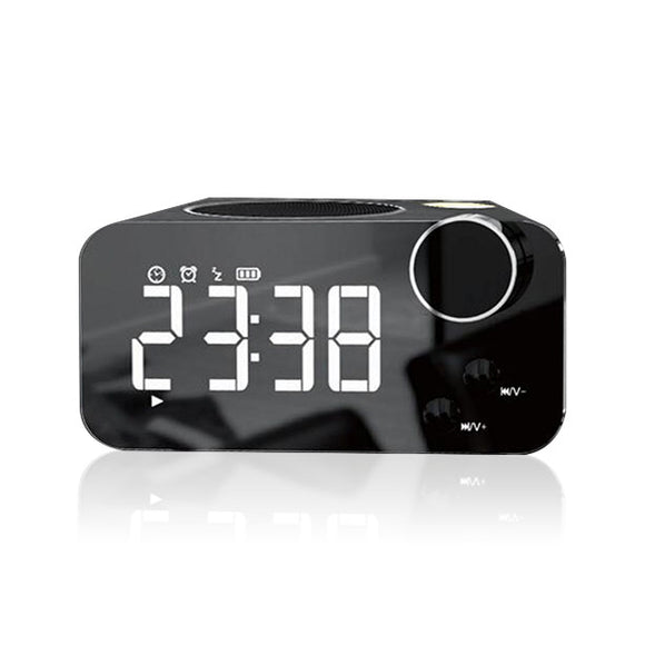 Musky DY39 Smart Mirror LED Display Alarm Clock Wireless bluetooth Speaker with FM Radio Function