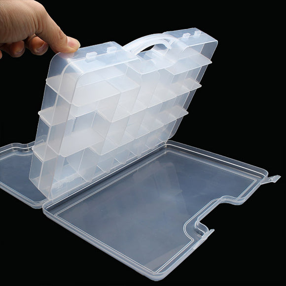 Double Sided Tackle Box Transparent Visible Fishing Lure Box 29.5*20.5*6.2cm