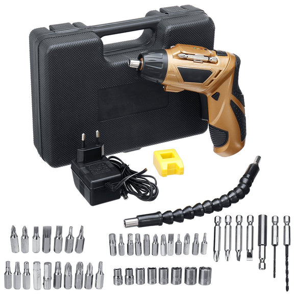 45 IN 1 4.8V Electric Screwdriver Drill Kit Rechargeable Cordless Power Repairing Tools Set