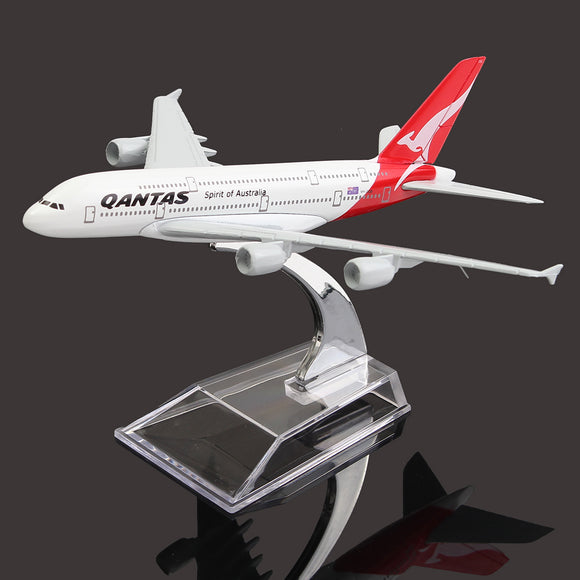 16cm Airplane Metal Plane Model Aircraft A380 AUSTRALIA QANTAS Aeroplane Scale Desk Toy