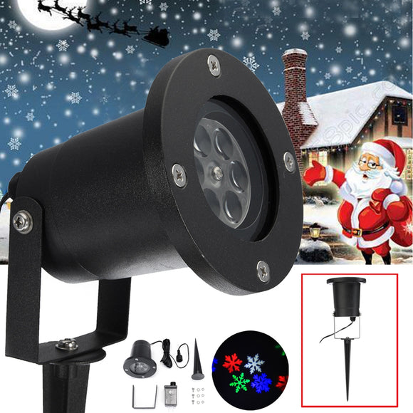 12W Waterproof Colorful Snowflake LED Laser Stage Light Projector Lamp For Christmas Outdoor