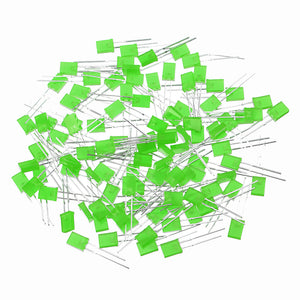 100pcs 2*5*7mm Square LED Green Light-emitting Diode 2X5X7 LED Diode
