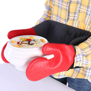 Two-finger Sleeves Non-slip Silicone Glove Microwave Oven Anti-scalding