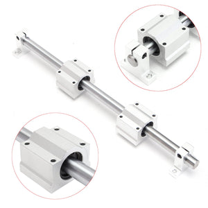 Machifit 16mm x 1000mm Linear Rail Shaft With Bearing Block and Guide Support For CNC Parts