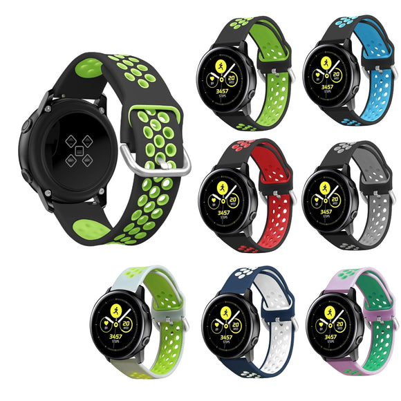 Bakeey 20mm Watch Band Silicone Dual Color for BW-HL1/Galaxy Active/Amazfit Bip Lite/Amazfit Pace Youth Smart Watch