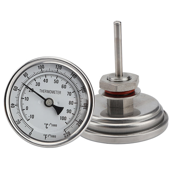Homebrewing Beer Brewing Wine Thermometer Weldless Bi-metal Thermometer Kit 3Face-2