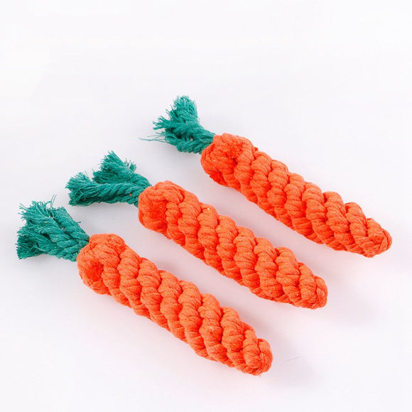 Creative Environmental Simulation Carrot Cat Dog Knot Double Knot Cotton Rope Pet Toys
