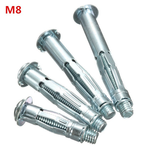 10pcs A3 Iron M8 Anchors Expansion Bolt Screw Cavity Wall Fixing Tool