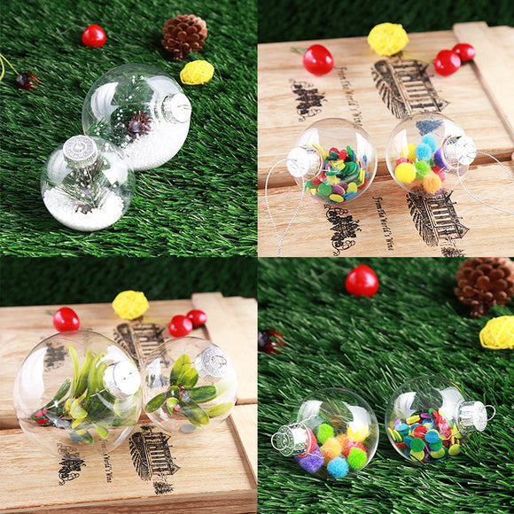 Christmas Party Home Tree Decoration DIY Shatterproof Seamless Baubles Balls For Kids Gift