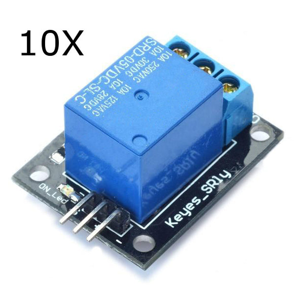 10Pcs 5V Relay Module 5-12V TTL Signal 1 Channel High Level Expansion Board For Arduino