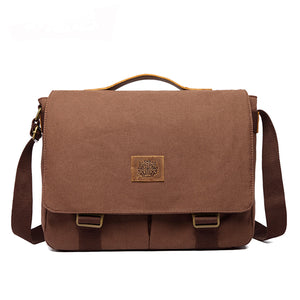 15 inches Laptop Bag Men Canvas Minimalist Crossbody Bag Handbag Leisure Business Shoulder bag