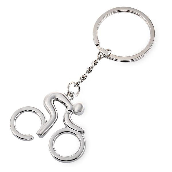 Exquisite Bicycle Cyclist Metal Key Chain Ring Athletic Meeting Souvenir