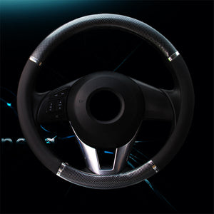 Luxury Auto Car Steering Wheel Covers carbon fiber PVC Leather Car Cover