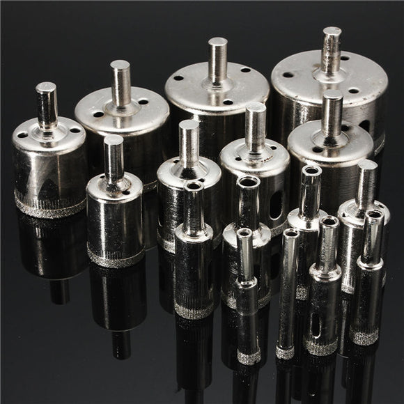 16pcs 6mm-50mm Diamond Hole Saw Drill Bit Set Tile Ceramic Glass Porcelain Marble Hole Saw