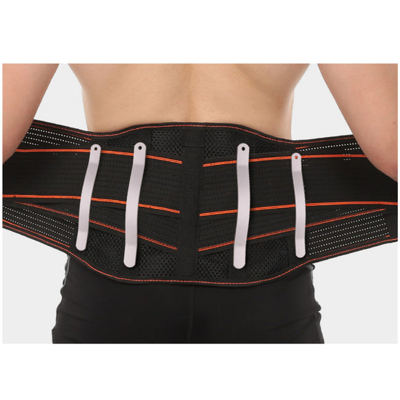 Unisex Back Support Brace Belt Lumbar Lower Waist Double Adjust Flexibrace Pain Relief