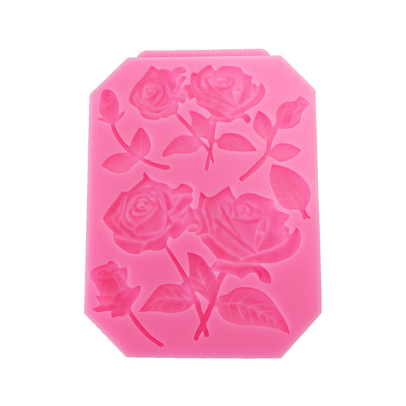 Food Grade Silicone Cake Mold DIY Chocalate Cookies Ice Tray Baking Tool Rose Shape