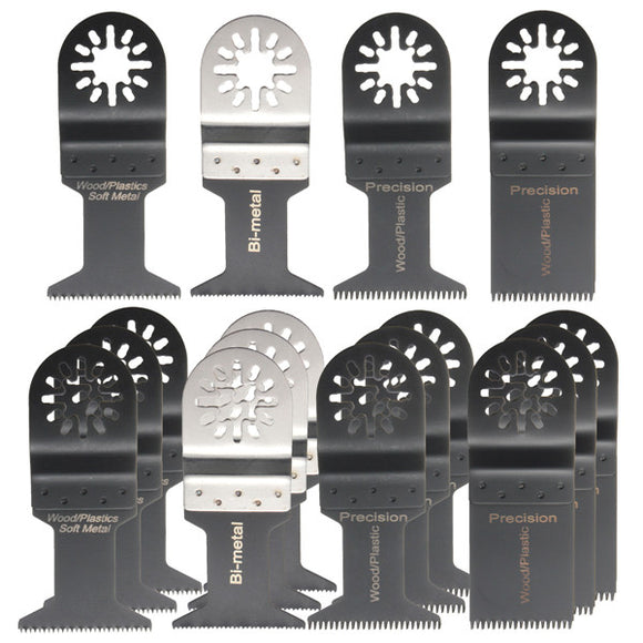 16pcs Mixed Oscillating Multitool Saw Blade Accessories Set For Fein Multimaster Bosch Makita